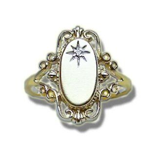 .0075 ct Ladies Filigree Signet Ring Jewelry