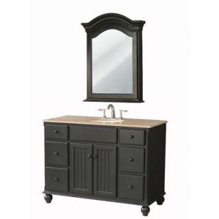 Stufurhome Alvina 48 Bathroom Vanity Set in Polished Dark Brown
