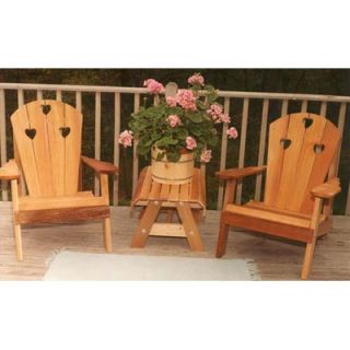 Creekvine Designs Cedar Country Hearts Adirondack Chair