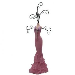 Pink Jewelry Stand Doll Dress Form Sparkling 17"H Clothing