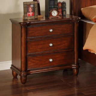 Greystone Ethan 3 Drawer Nightstand