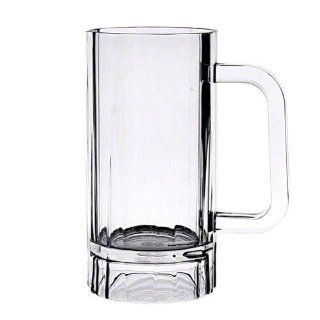 16 Oz. Clear Break Resistant Polycarbonate Beer Mug / Glass with Handle Kitchen & Dining