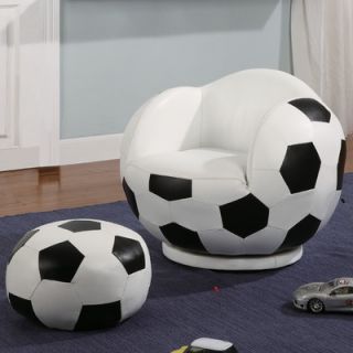 Wildon Home ® Kids Soccer Ball Chair and Ottoman