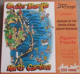 Heritage Puzzle 250 Jigsaw Puzzle "Beaches of the Outer Banks North Carolina" Toys & Games