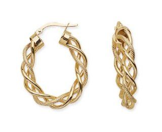 CleverEve's 14K Yellow Gold Braided Hoop Earring CleverEve Jewelry