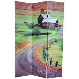 Oriental Furniture 72 Double Sided Rural Beauty Room Divider