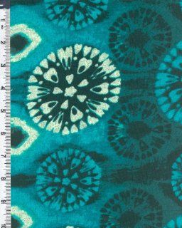 Hacci Sweater Jersey Knit Batik Border Print Fabric By The Yard, Fuchsia Black 599