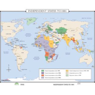 Universal Map World History Wall Maps   Independent States to 1991