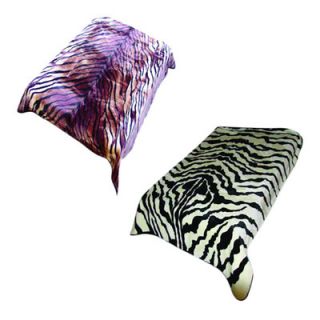 Wildon Home ® Acrylic Mink Two Ply 2 in 1 Zebra / Tiger Blanket