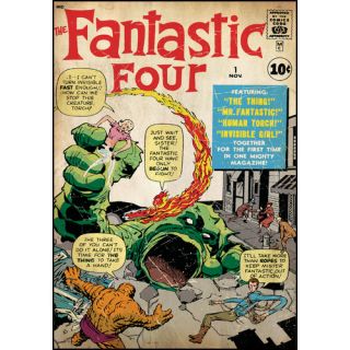 Fantastic Four Peel and Stick Comic Cover Wall Decal