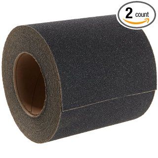 Safety Track 3100 Non Slip High Traction Safety Tape, 80 Grit, Black, 6 Inch by 60 Foot Roll, 2 Pack