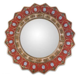 Novica Ruby Medallion Mirror