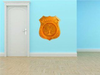 Police Badge NYPD Cop Identification Justice Picture Art Peel & Stick Sticker Graphic Design Vinyl Wall   Best Selling Cling Transfer Decal Color 675 Size  20 Inches X 20 Inches   22 Colors Available   Wall Decor Stickers