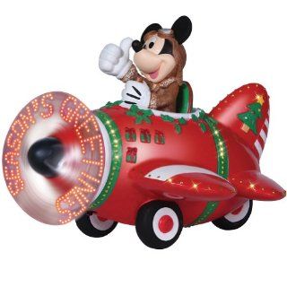 Mickey Mouse Seasons Greetings Airplane Walt Disney Christmas Welcome Club   Holiday Figurines
