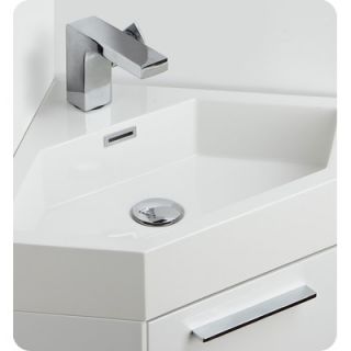 Fresca Lucida 14 Coda Modern Corner Bathroom Vanity Set