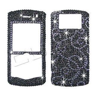 Blackberry Pearl 8100/8110/8120/8130�Pasely Design Black/Silver Full Rhinestones/Diamond/Bling/Diva   Hard Case/Cover/Faceplate/Snap On/Housing Cell Phones & Accessories