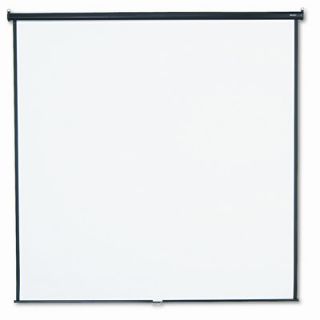 or Ceiling Projection Screen, 96 x 96, White Matte, Black Matte Casing
