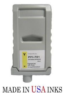 PFI 701 New compatible cartridge for Canon ipf8000 9000  Pigment Yellow