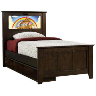 Shaker Panel Storage Bed with Back Lit LED Headboard Imagery