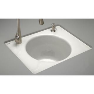Bayview Wood Stand Utility Sink with Three Hole Faucet Drilling On