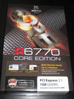 XFX HD 677X ZNFR R6770 Core Edition Video Card 1GB 128 bit GDDR5 PCI Express 2.1 Display Port / Dual Link DVI / HDMI HD677XZN Computers & Accessories