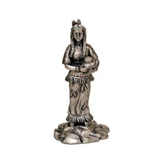 Indian Girl Pewter Figurine   Collectible Figurines