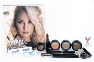 Celebrity Look Makeup Kit   Allure   Makeup Kit with Everything   Be Your Own Makeup Artist   Full Size Makeup   How to Apply Tutorial   Celebrity Look   For Girls, Women, Teens   Top Brand Makeup   Eyeshadow Blush Red Lipstick DUO Lashes Eyebrow Brushes P