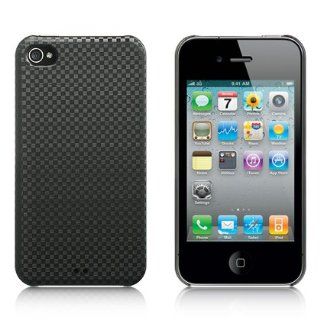 VMG 2 Item Combo For Apple iPhone 4 4S Cell Phone Premium Design Hard Case Cover   Black Wicker Laser Etched Design + LCD Clear Screen Saver Protector [by VanMobileGear] Cell Phones & Accessories