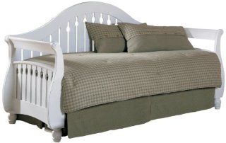 Leggett & Platt Fashion Bed Group Fraser Frost Daybed Front with Link Spring, Front Panel and Roll Out, Twin, White Home & Kitchen