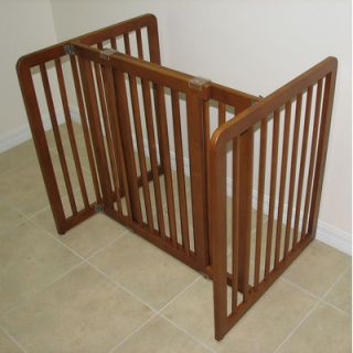 Crown Pet Products Freestanding All Wood Pet Gate