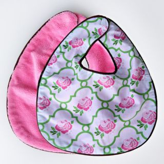 Boutique Rose Lattice Bib Set (Set of 2)