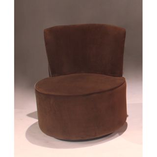 Bernards Velvet Swivel Fabric Slipper Chair