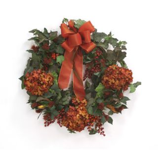 Distinctive Designs Fall Wreath with Hydrangeas and Berries