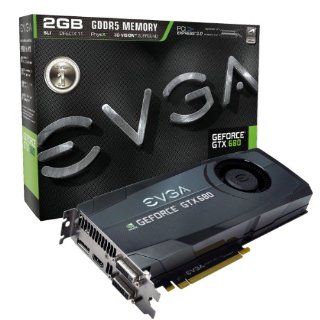 EVGA GeForce GTX 680 2048MB GDDR5, DVI, DVI D, HDMI, DisplayPort, 4 way SLI Ready Graphics Card Graphics Cards 02G P4 2680 KR Electronics