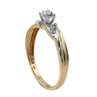 Palm Beach Jewelry 10k Gold Tutone Round Diamond Wedding Ring