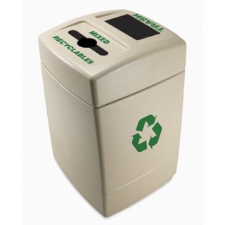Commercial Zone 55 Gallon Recycling Waste Container with Lid Options