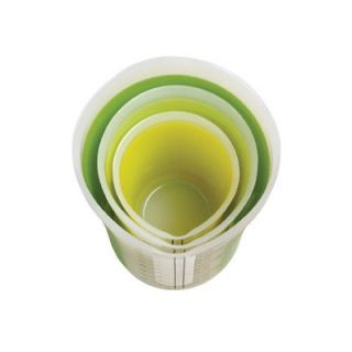 ChefN SleekStor Pinch & Pour Measuring Beakers in Green Tonal (Set of