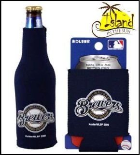 SET OF 2 MILWAUKEE BREWERS CAN & BOTTLE KOOZIE COOLER  Milwaukee Brewers Beer Coozie  Sports & Outdoors