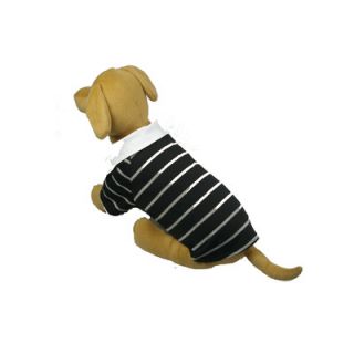 Pet Life Fashion Collared Striped Polo T Shirt for Dogs