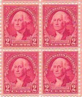 George Washington Set of 4 x 2 Cent US Postage Stamps NEW Scot 707 