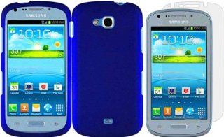 For Samsung Galaxy Axiom R830 Hard Cover Case Blue+LCD Screen Protector Cell Phones & Accessories