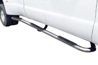 Big Country Truck Accessories 375234 3 in. Round Dually Kickout Side Bars; Polished; Automotive