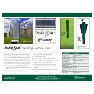 Greenway Solar Spin Rotating Clothes Dryer