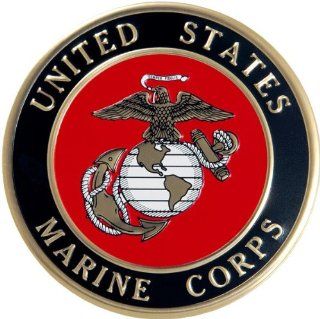 Military Cremation Urn Accessory United States Marine Corps Medallion Patio, Lawn & Garden