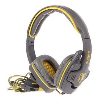 RayShop   SADES SA 708(SKULL) 3.5mm 7.1 Sound Effect Over Ear Gaming Headphone with Mic and Remote for PC  Sports & Outdoors