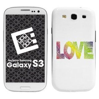 Cellet White Color Battery Door with Flower Love for Samsung Galaxy S 3 Cell Phones & Accessories