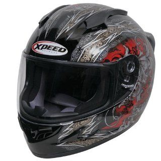 Xpeed Helmet XF 708 Secret Helmet (Red, X Small) Automotive
