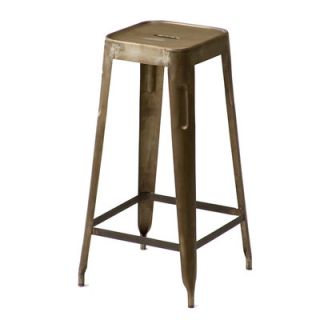 CG Sparks Steel Stacking Barstool in Natural Patina (Set of 2)
