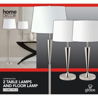 Globe Electric Company Room Full 1 Light Floor and Table Lamp Set (Set
