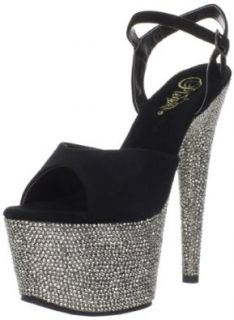 Pleaser Women's Bejeweled 709DM/BS/PWRS Ankle Strap Sandal Pleaser Shoes